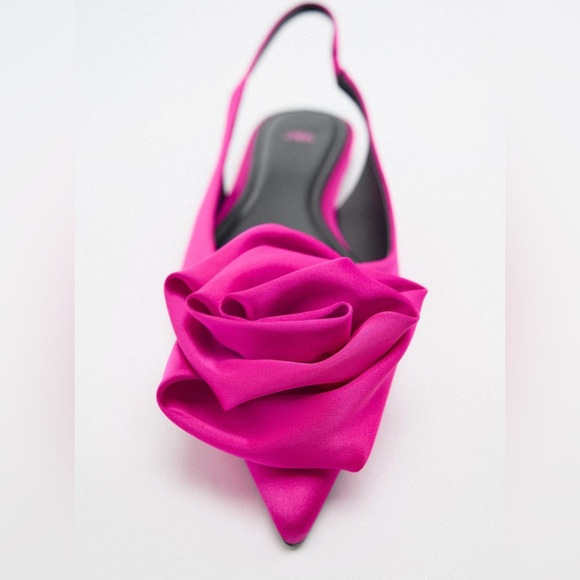 Zara Flower Flat Slingback BNWT - Picture 9 of 14
